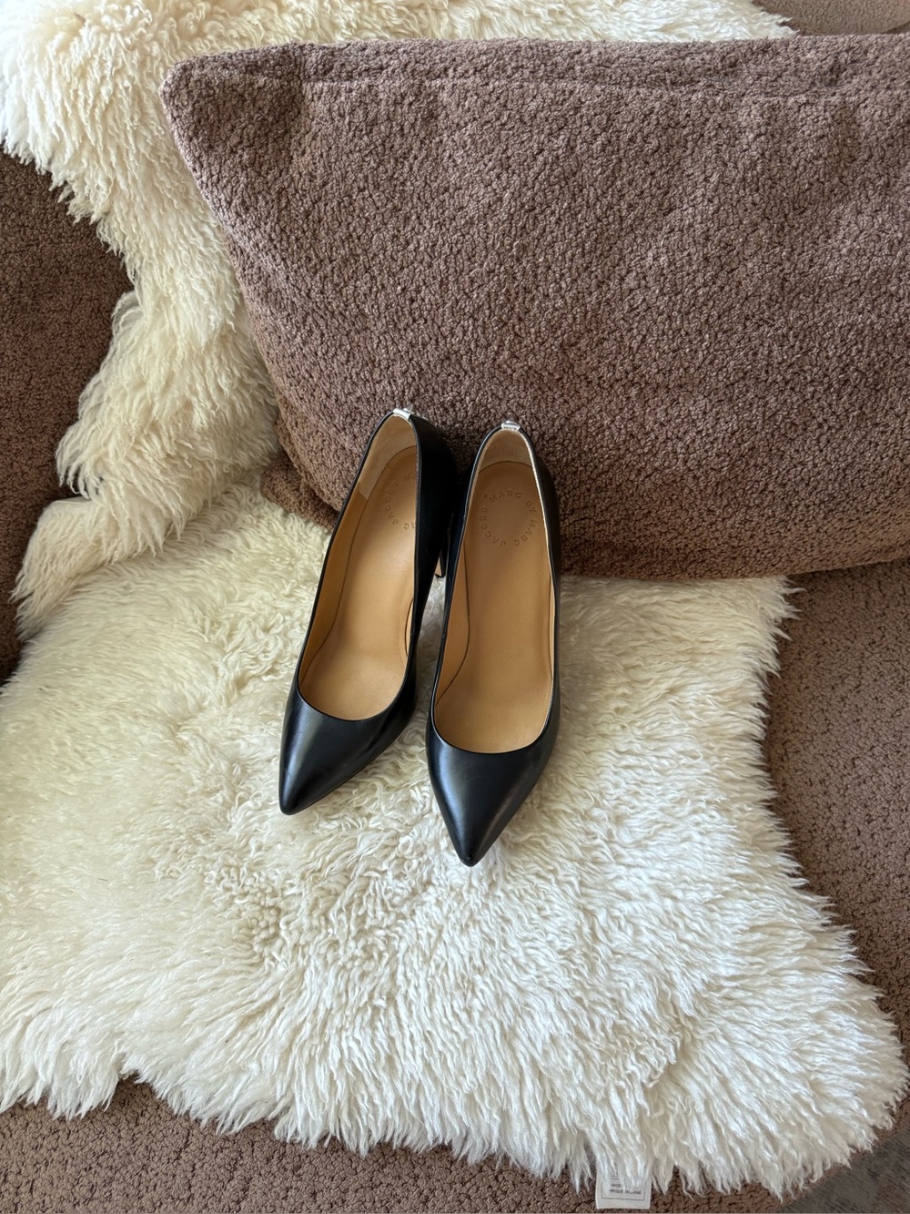 Marc by Marc Jacobs Studded Pointed Toe Stiletto Leather Pumps